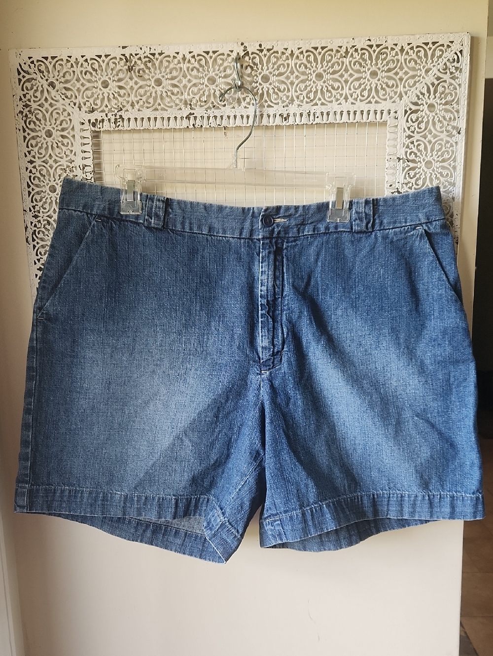 Vintage Gap sz 18 Denim‎ Flat Front Shorts Plus
